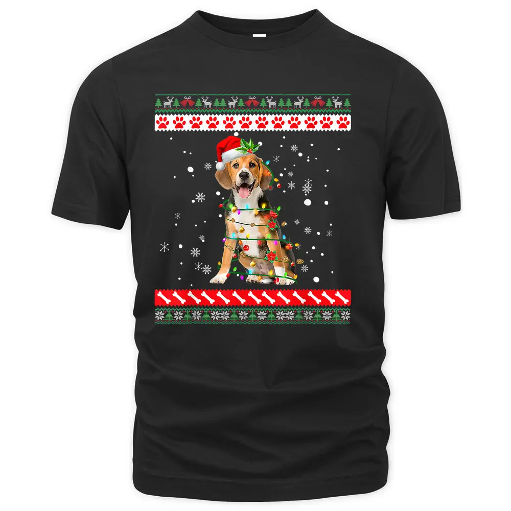 Beagle Dog Christmas Puppy Dog Lover T-Shirt