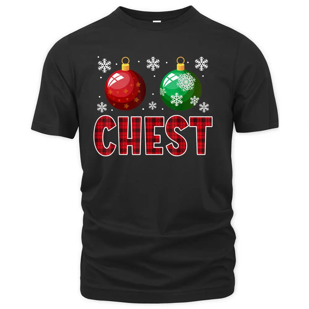Chest Nuts Matching Chestnuts Funny Christmas Couples Chest T-Shirt