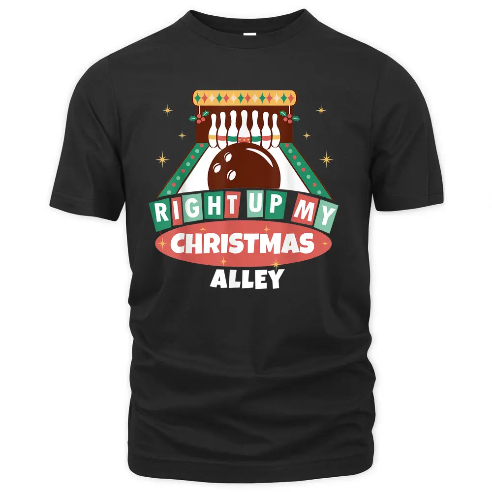 Christmas Bowling Alley  Men Women Loves To Bowl T-Shirt