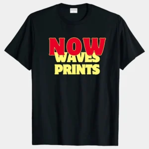 Now Waves Prints Tee - Black