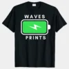 Power Waves Prints Full Tee - Black