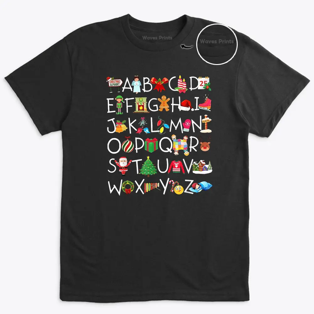 Christmas Alphabet A.b.c Teacher Costume T-Shirt